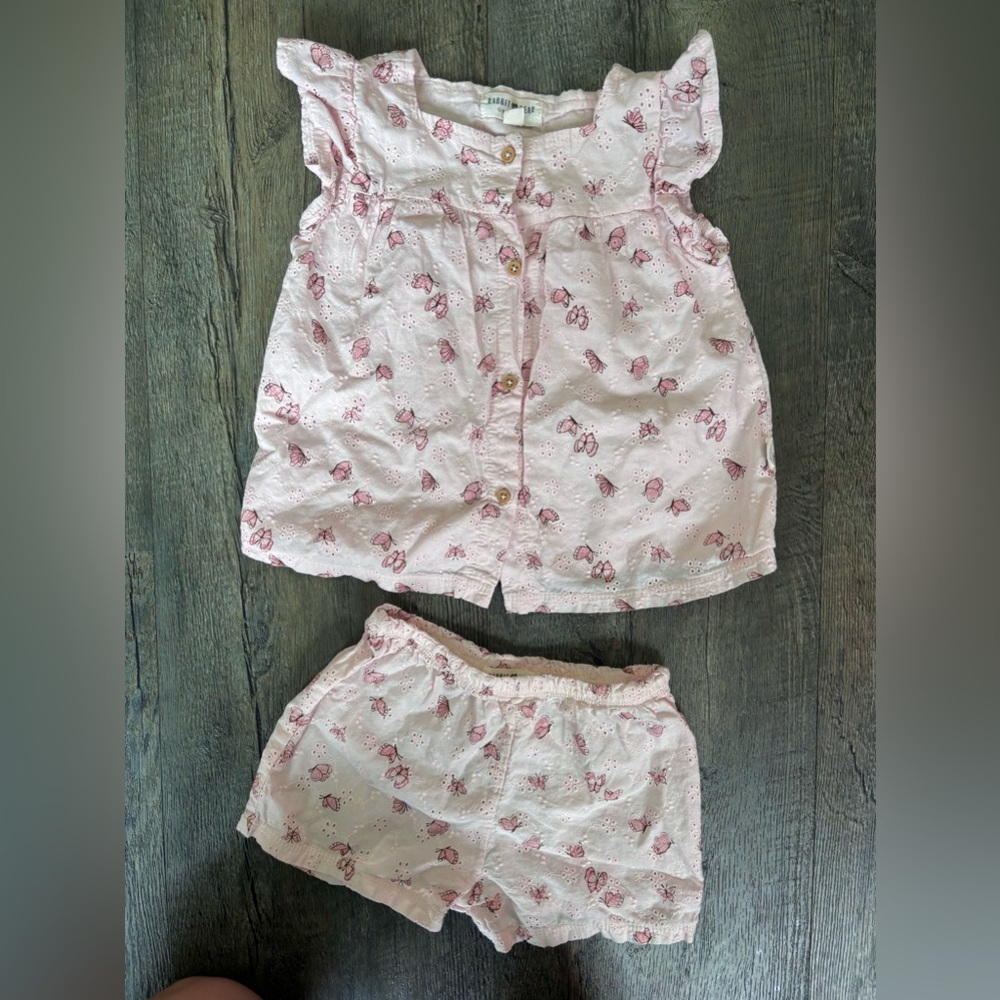Organic Cotton butterfly toddler set